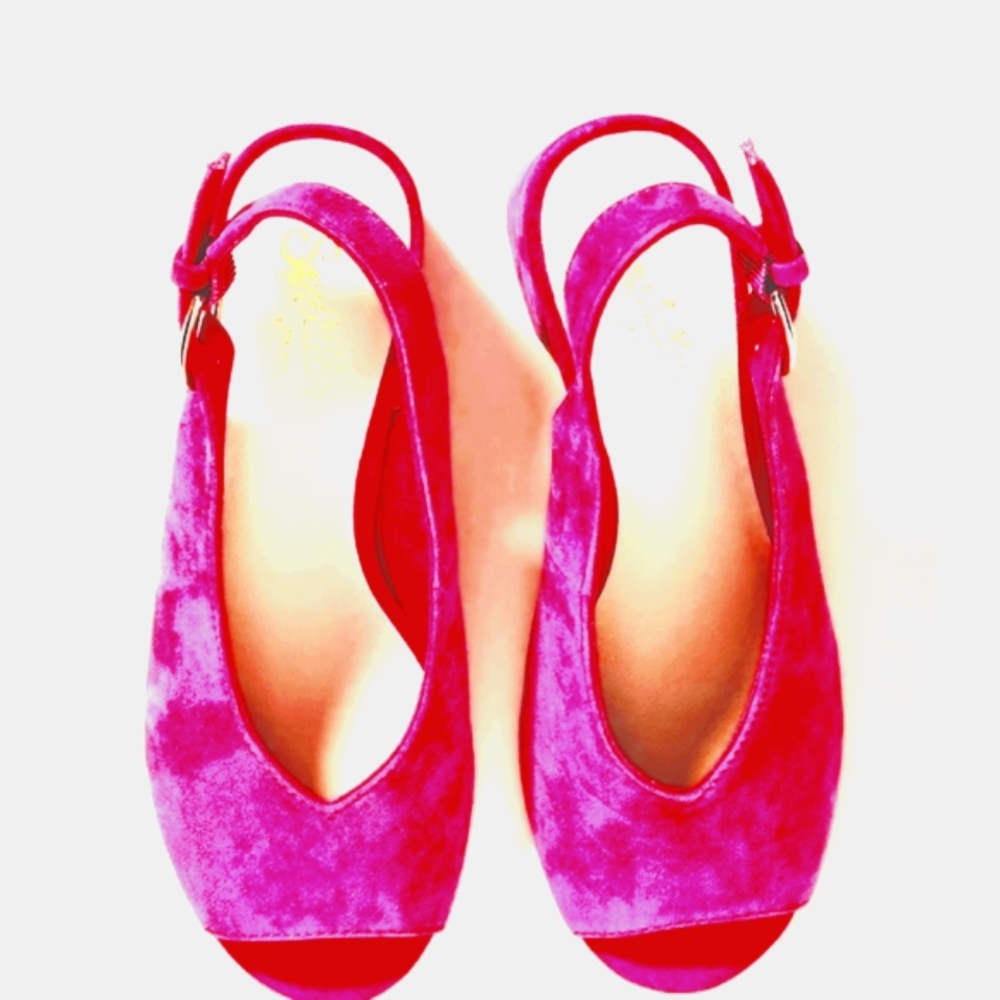 Seychelles EUC Slingback Chunky Heels 8.5 Purple Magenta - Picture 16 of 16